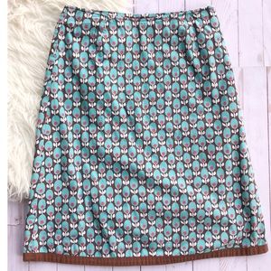 🌸Boden blue and brown floral print skirt
